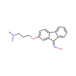 CN(C)CCCOc1ccc2c(c1)/C(=N/O)c1ccccc1-2 ZINC000026578670