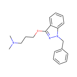 CN(C)CCCOc1nn(Cc2ccccc2)c2ccccc12 ZINC000002020083