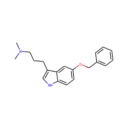 CN(C)CCCc1c[nH]c2ccc(OCc3ccccc3)cc12 ZINC000095607640