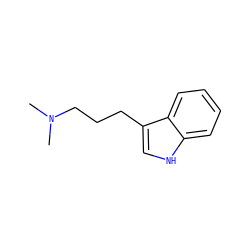 CN(C)CCCc1c[nH]c2ccccc12 ZINC000000393884