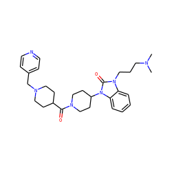CN(C)CCCn1c(=O)n(C2CCN(C(=O)C3CCN(Cc4ccncc4)CC3)CC2)c2ccccc21 ZINC000058583965