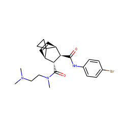 CN(C)CCN(C)C(=O)[C@H]1[C@H](C(=O)Nc2ccc(Br)cc2)[C@@H]2C=C[C@H]1C21CC1 ZINC000168455340