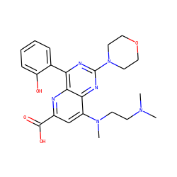 CN(C)CCN(C)c1cc(C(=O)O)nc2c(-c3ccccc3O)nc(N3CCOCC3)nc12 ZINC000169698815