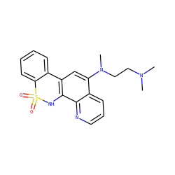CN(C)CCN(C)c1cc2c(c3ncccc13)NS(=O)(=O)c1ccccc1-2 ZINC000205622904