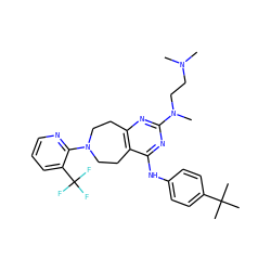 CN(C)CCN(C)c1nc2c(c(Nc3ccc(C(C)(C)C)cc3)n1)CCN(c1ncccc1C(F)(F)F)CC2 ZINC000168724273