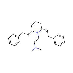 CN(C)CCN1[C@H](CCc2ccccc2)CCC[C@@H]1CCc1ccccc1 ZINC000103301415