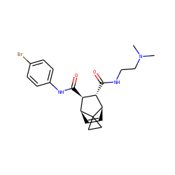 CN(C)CCNC(=O)[C@H]1[C@H](C(=O)Nc2ccc(Br)cc2)[C@@H]2C=C[C@H]1C21CC1 ZINC000168382867