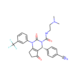 CN(C)CCNC(=O)N1C(=O)N(c2cccc(C(F)(F)F)c2)C2=C(C(=O)CC2)[C@H]1c1ccc(C#N)cc1 ZINC001772644013