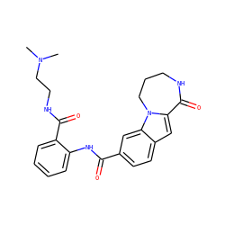 CN(C)CCNC(=O)c1ccccc1NC(=O)c1ccc2cc3n(c2c1)CCCNC3=O ZINC000147845244