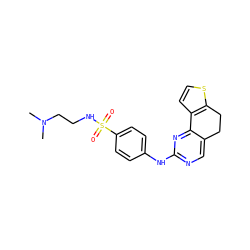 CN(C)CCNS(=O)(=O)c1ccc(Nc2ncc3c(n2)-c2ccsc2CC3)cc1 ZINC000049051628