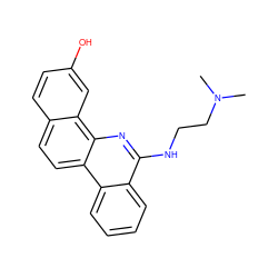 CN(C)CCNc1nc2c3cc(O)ccc3ccc2c2ccccc12 ZINC000013600440