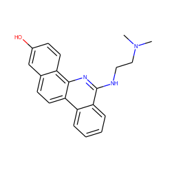 CN(C)CCNc1nc2c3ccc(O)cc3ccc2c2ccccc12 ZINC000013600436