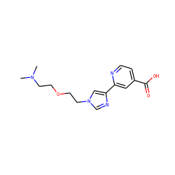 CN(C)CCOCCn1cnc(-c2cc(C(=O)O)ccn2)c1 ZINC000225939475