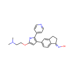 CN(C)CCOc1cc(-c2ccc3c(c2)CC/C3=N\O)c(-c2ccncc2)[nH]1 ZINC000101620845