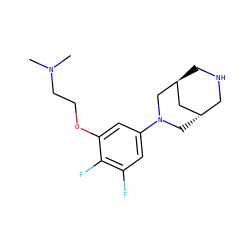 CN(C)CCOc1cc(N2C[C@H]3CNC[C@@H](C3)C2)cc(F)c1F ZINC000474609860