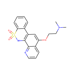 CN(C)CCOc1cc2c(c3ncccc13)NS(=O)(=O)c1ccccc1-2 ZINC000205633735
