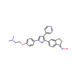 CN(C)CCOc1ccc(-c2cc(-c3ccncc3)c(-c3ccc4c(c3)CC/C4=N\O)[nH]2)cc1 ZINC000062232956