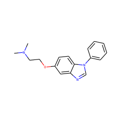 CN(C)CCOc1ccc2c(c1)ncn2-c1ccccc1 ZINC000013798295
