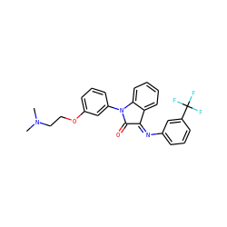 CN(C)CCOc1cccc(N2C(=O)/C(=N/c3cccc(C(F)(F)F)c3)c3ccccc32)c1 ZINC000036185062