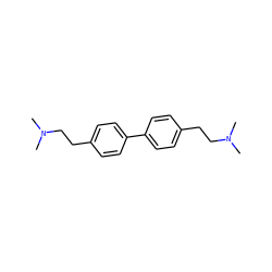 CN(C)CCc1ccc(-c2ccc(CCN(C)C)cc2)cc1 ZINC000040847676