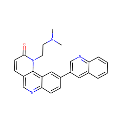 CN(C)CCn1c(=O)ccc2cnc3ccc(-c4cnc5ccccc5c4)cc3c21 ZINC000064549002