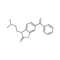 CN(C)CCn1c(=O)oc2cc(C(=O)c3ccccc3)ccc21 ZINC000013779227