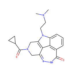 CN(C)CCn1c2c3c(n[nH]c(=O)c4cccc1c34)CN(C(=O)C1CC1)C2 ZINC000150212340