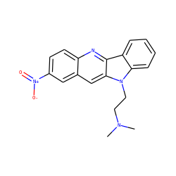 CN(C)CCn1c2ccccc2c2nc3ccc([N+](=O)[O-])cc3cc21 ZINC000000379031