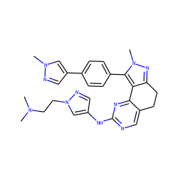CN(C)CCn1cc(Nc2ncc3c(n2)-c2c(nn(C)c2-c2ccc(-c4cnn(C)c4)cc2)CC3)cn1 ZINC000205270396