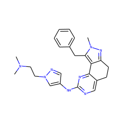CN(C)CCn1cc(Nc2ncc3c(n2)-c2c(nn(C)c2Cc2ccccc2)CC3)cn1 ZINC000141180279