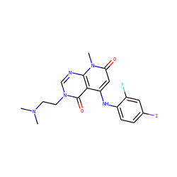 CN(C)CCn1cnc2c(c(Nc3ccc(I)cc3F)cc(=O)n2C)c1=O ZINC000066078895