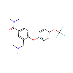 CN(C)Cc1cc(C(=O)N(C)C)ccc1Oc1ccc(OC(F)(F)F)cc1 ZINC000040424889