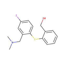 CN(C)Cc1cc(I)ccc1Sc1ccccc1CO ZINC000095593824