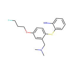 CN(C)Cc1cc(OCCCF)ccc1Sc1ccccc1N ZINC000028870431