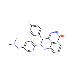 CN(C)Cc1ccc([C@H]2Nc3cccc4c(=O)[nH]nc(c34)[C@H]2c2ccc(F)cc2)cc1 ZINC000068201028
