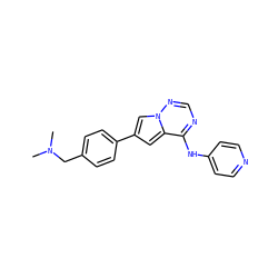 CN(C)Cc1ccc(-c2cc3c(Nc4ccncc4)ncnn3c2)cc1 ZINC000299834740