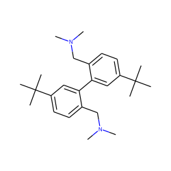 CN(C)Cc1ccc(C(C)(C)C)cc1-c1cc(C(C)(C)C)ccc1CN(C)C ZINC000001716742