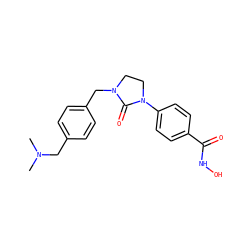 CN(C)Cc1ccc(CN2CCN(c3ccc(C(=O)NO)cc3)C2=O)cc1 ZINC000205705836
