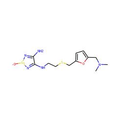 CN(C)Cc1ccc(CSCCNc2n[s+]([O-])nc2N)o1 ZINC000253632902
