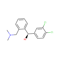 CN(C)Cc1ccccc1[C@H](O)c1ccc(Cl)c(Cl)c1 ZINC000034470394