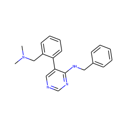 CN(C)Cc1ccccc1-c1cncnc1NCc1ccccc1 ZINC000004267543