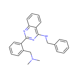 CN(C)Cc1ccccc1-c1nc(NCc2ccccc2)c2ccccc2n1 ZINC000004268434