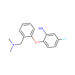 CN(C)Cc1ccccc1Oc1ccc(F)cc1N ZINC000028898618