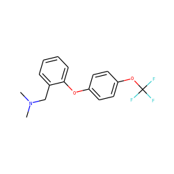 CN(C)Cc1ccccc1Oc1ccc(OC(F)(F)F)cc1 ZINC000040934167