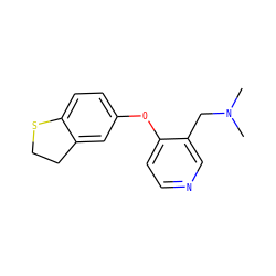 CN(C)Cc1cnccc1Oc1ccc2c(c1)CCS2 ZINC000034003732