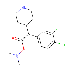 CN(C)OC(=O)[C@@H](c1ccc(Cl)c(Cl)c1)C1CCNCC1 ZINC000096914798