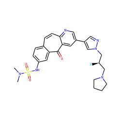 CN(C)S(=O)(=O)Nc1ccc2ccc3ncc(-c4cnn(C[C@H](F)CN5CCCC5)c4)cc3c(=O)c2c1 ZINC000072110939