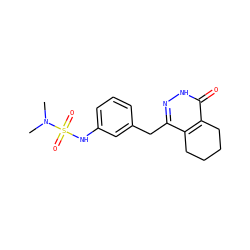 CN(C)S(=O)(=O)Nc1cccc(Cc2n[nH]c(=O)c3c2CCCC3)c1 ZINC000169190391