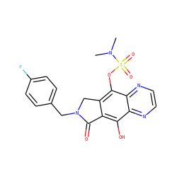 CN(C)S(=O)(=O)Oc1c2c(c(O)c3nccnc13)C(=O)N(Cc1ccc(F)cc1)C2 ZINC000035001643