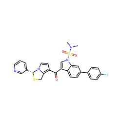 CN(C)S(=O)(=O)n1cc(C(=O)c2ccn3c2CS[C@@H]3c2cccnc2)c2ccc(-c3ccc(F)cc3)cc21 ZINC000026742276